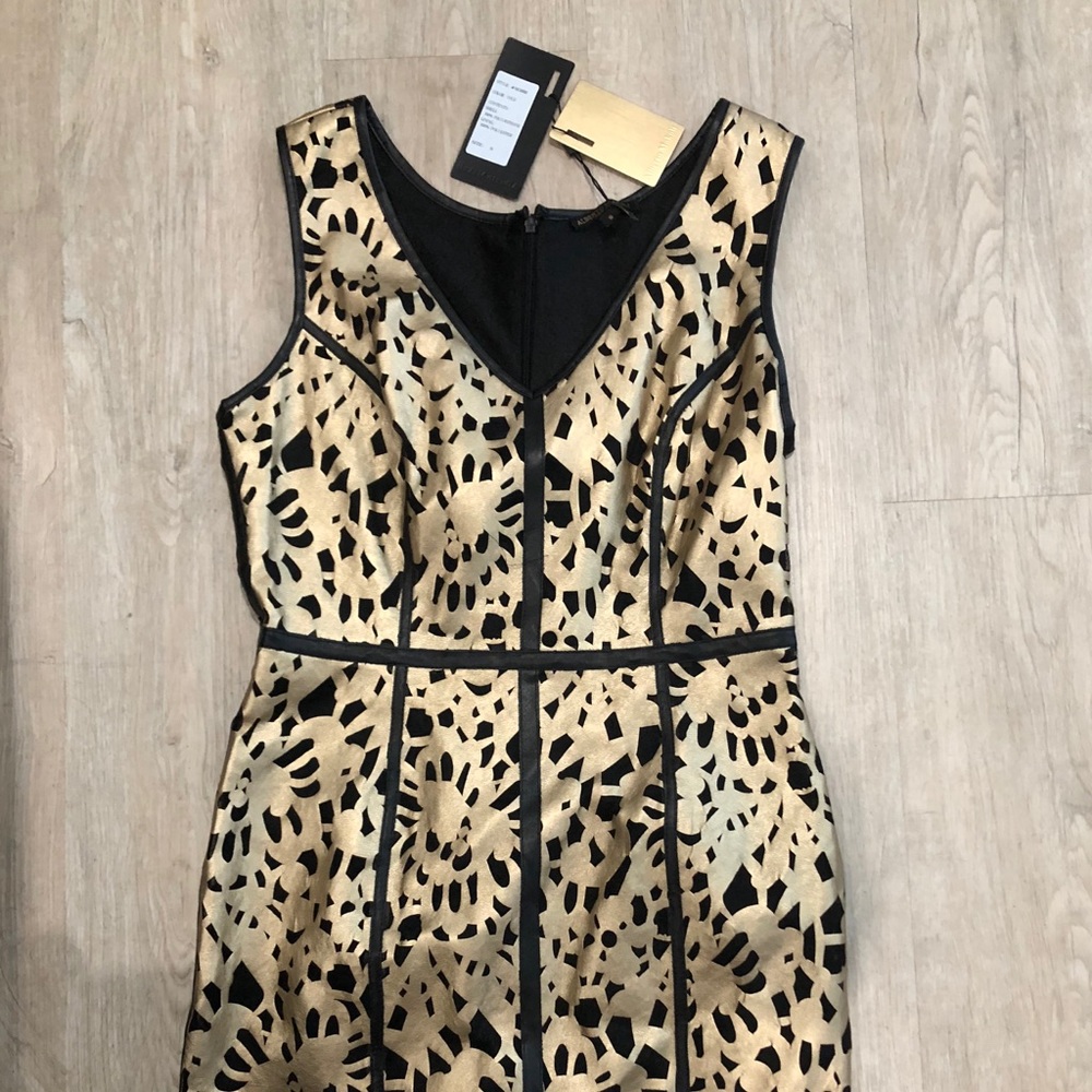 Gold pleather dress